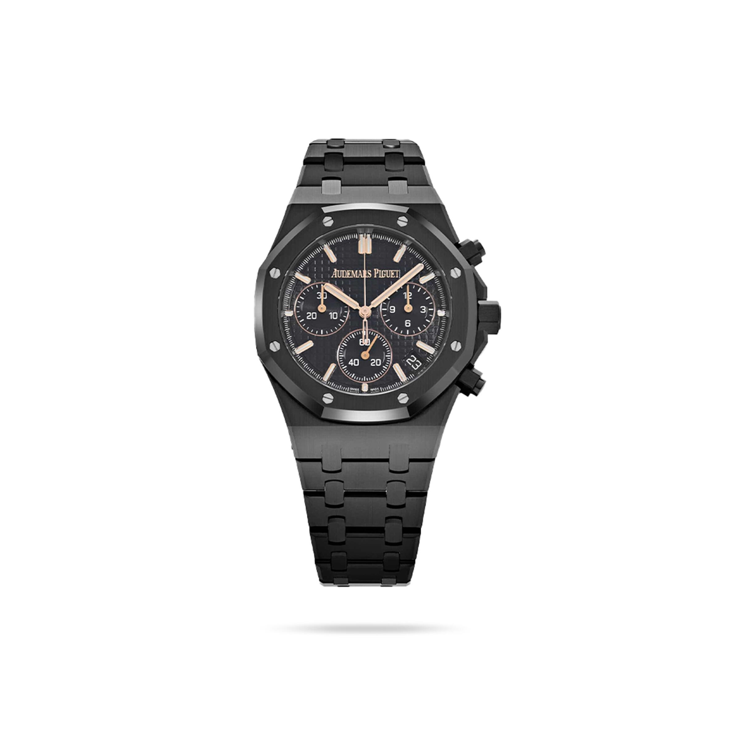 audemars P1g*et royal oak chronograph black ceramic black dial 41mm 26240ce.oo.1225ce.02